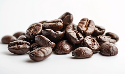 Gourmet Coffee Beans - Close-up Photo for Advertising or Food Content