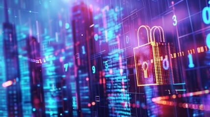 Fototapeta premium Cyber Security, , personal data concept. abstract technology background. data safety information