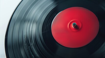 Vinyl record on a white background Old CDs music Vintage analog vinyl disc : Generative AI