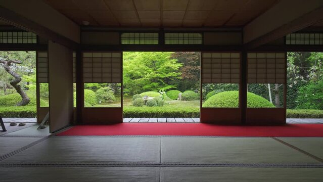 京都　泉涌寺の別院　雲龍院の新緑