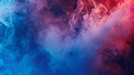 Cool and creative Ultra Hd Blue and Red smoke background for logos texture and poster : Generative AI