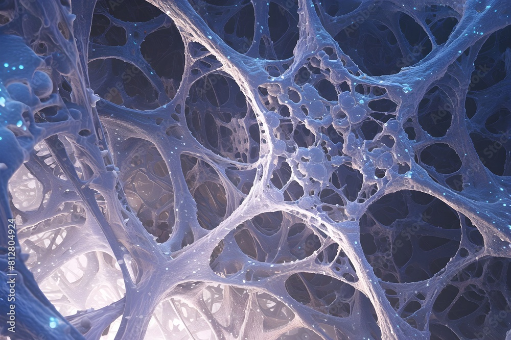 Aufkleber intricate neural network revealed through electron microscopy microphotography