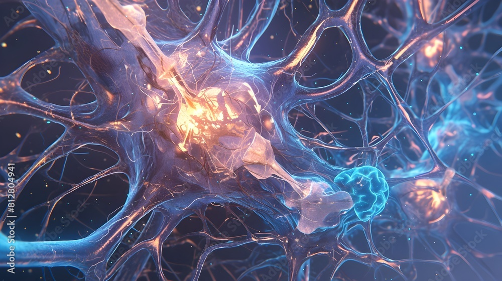Aufkleber captivating electron microscopy reveals the intricate neural network of the brain
