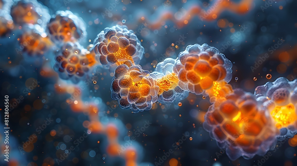 Aufkleber intricate microscopic structures of cellular dna reveal the complexity and beauty of biological scie