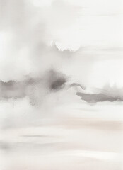 White watercolor paper with visible texture, and strokes of pastel colors. Contemporary art, painting, vertical image.