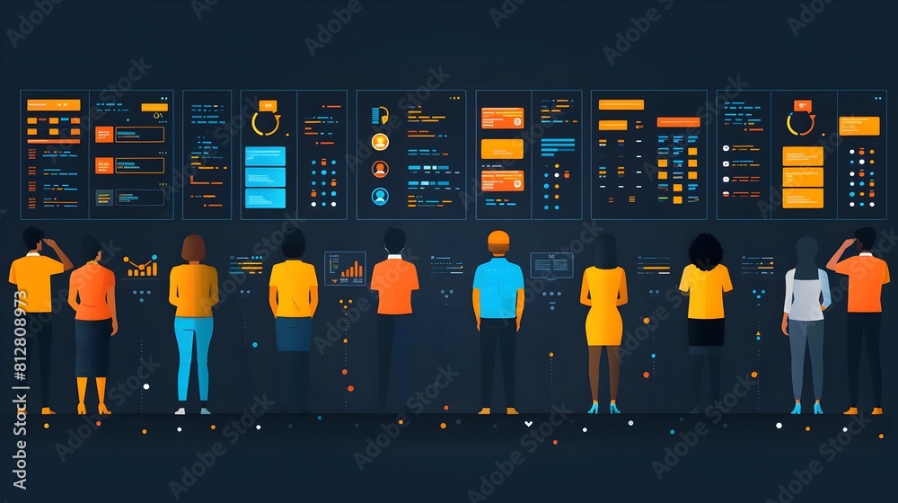 Aufkleber Server Monitoring Dashboard with Data Analytics and Minimal User Interface Design