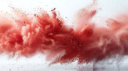Exploding Red Chalk Pieces