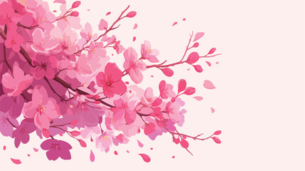 Obraz na płótnie Canvas Cherry blossom tree spring banner - speech bubble t