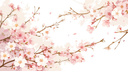 Cherry blossom tree spring banner - speech bubble t