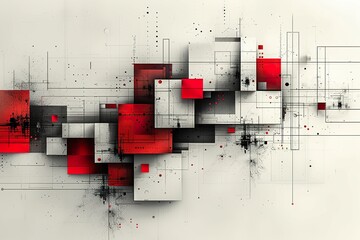 red black white abstract geometric presentation