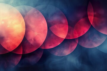 red blue circle abstract, contemporary abstract background using simple