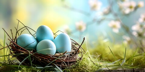 Obraz premium Easter celebrates the resurrection of Jesus Christ. Concept Religious Holidays, Easter Traditions, History of Easter, Resurrection of Jesus, Christian Celebrations