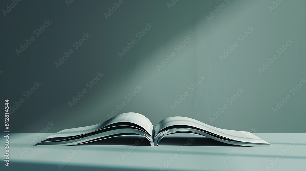 Poster clean page of magazine background mockup : generative ai