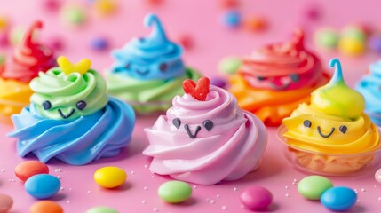 Rainbow Delights: Cupcake Party on Pink