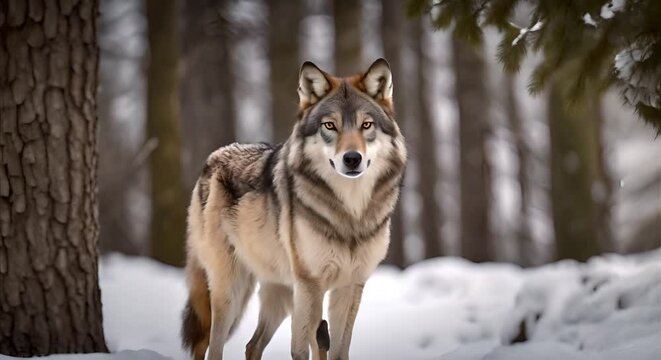 The gray wolf is a symbol of wildness and strength. It lives in organized groups called packs.