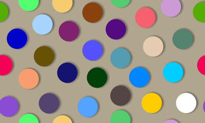 Colorful dotted seamless pattern. trendy polka dots. color circle.
