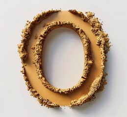 Obraz premium Artistic Abstract Oval with Gold Texture