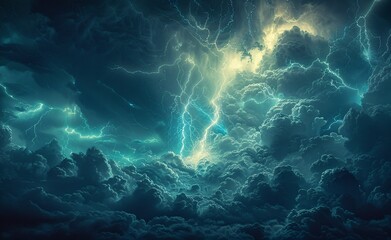 Obraz premium Epic Dramatic Electric Storm Clouds Sky