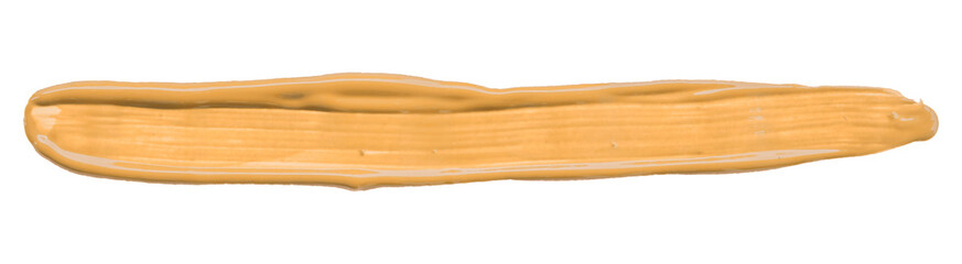 Shiny orange brush watercolor painting isolated on transparent background. watercolor png