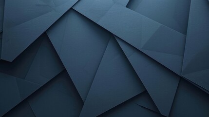 Modern dark blue paper background with dark 3d layered line triangle texture in elegant
