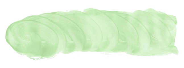 Shiny green brush watercolor painting isolated on transparent background. watercolor png