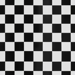 Monochrome Checkered Floor With Checkerboard Pattern