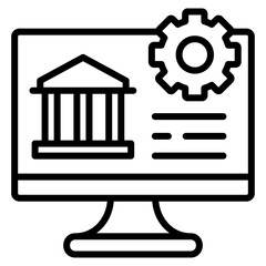 Banking System  Icon Element For Design