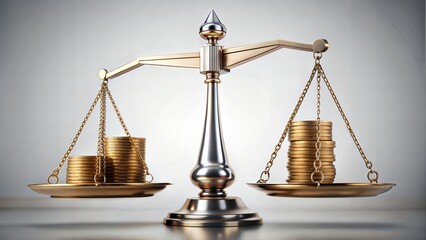 Coins with Success Scale: An image depicting coins on one side of a balance scale tipping towards success, symbolizing achieving financial goals and aspirations.	
