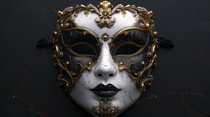 Fashionable Venetian Mask: A Stylish and Elegant Accessory for Events, Theaters, or Festivities