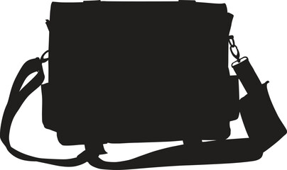Shoulder Bag silhouette on vector illustration. icon, vector, bag.