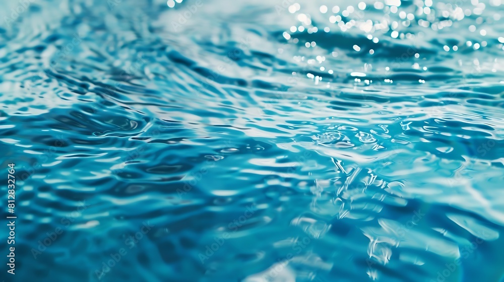 Aufkleber water layout surface with ripples blue water transparent clear texture backgroundcircle wave pattern