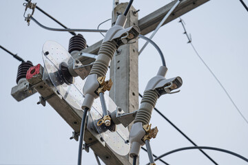Install equipment and wires on high voltage poles.