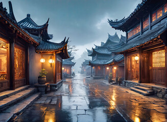 Fototapeta premium The Architectural Structure of Ancient Chinese Palaces