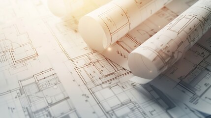 Architecture Construction Drawings Part of architectural project with engineering tools : Generative AI