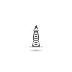  Oil rig simple icon with shadow