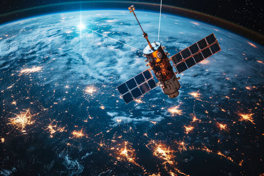 Global network or global communication background. telecommunication and data networks with global Internet connectivity for communication technologies.