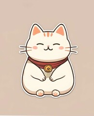 Buddha Cat Cute Animal Illustration Art