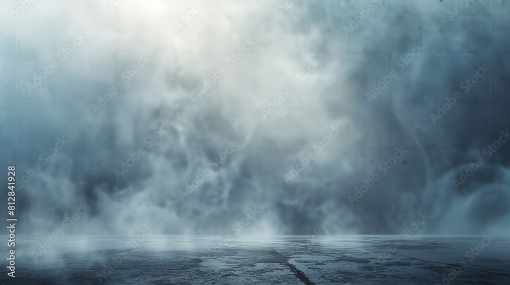 Fototapete abstract background with concrete ground and foggy clouds and mock up place landing page concept : g