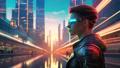 Obraz premium person in the city