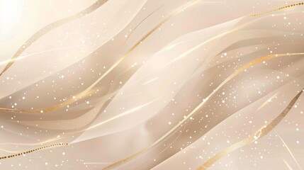 Golden lines luxury on cream color background
