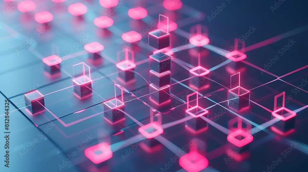 Poster Business hierarchy  company structure concept Business process plan and workflow automation flowchart Virtual screen Mindmap or Organigram Relations of order or subordination between m : Generative AI