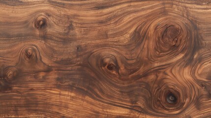 A mature walnut plank showing distinctively beautiful wood texture