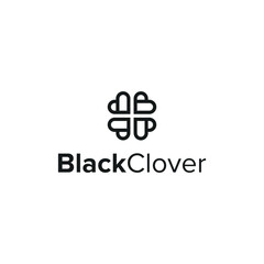 black clover simple sleek creative modern geometric logo design vector