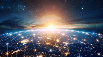 Global Collaboration: Showcase international partnerships and collaborations driving clean energy progress, from cross-border transmission lines to joint research initiatives --ar 16:9 