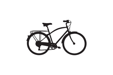 Classic Bicycle. Bicycle silhouette. Bicycle Shape in black. Bicycle vector
