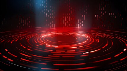 Obraz premium red Abstract technology background circles digital hi-tech technology design background. concept innovation. vector illustration