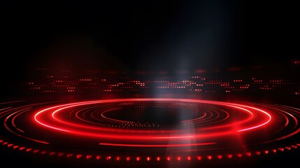 
red Abstract technology background circles digital hi-tech technology design background. concept innovation. vector illustration