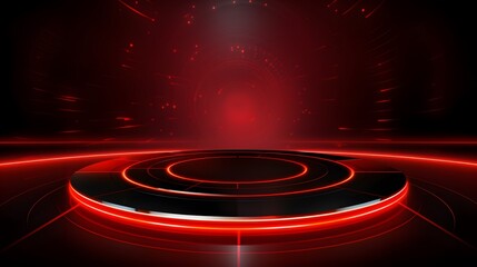 Obraz premium red Abstract technology background circles digital hi-tech technology design background. concept innovation. vector illustration