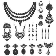 Silhouette jewelry and accessories for women black color only