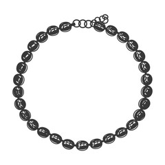 Obraz premium Silhouette jewelry bracelet accessories black color only
